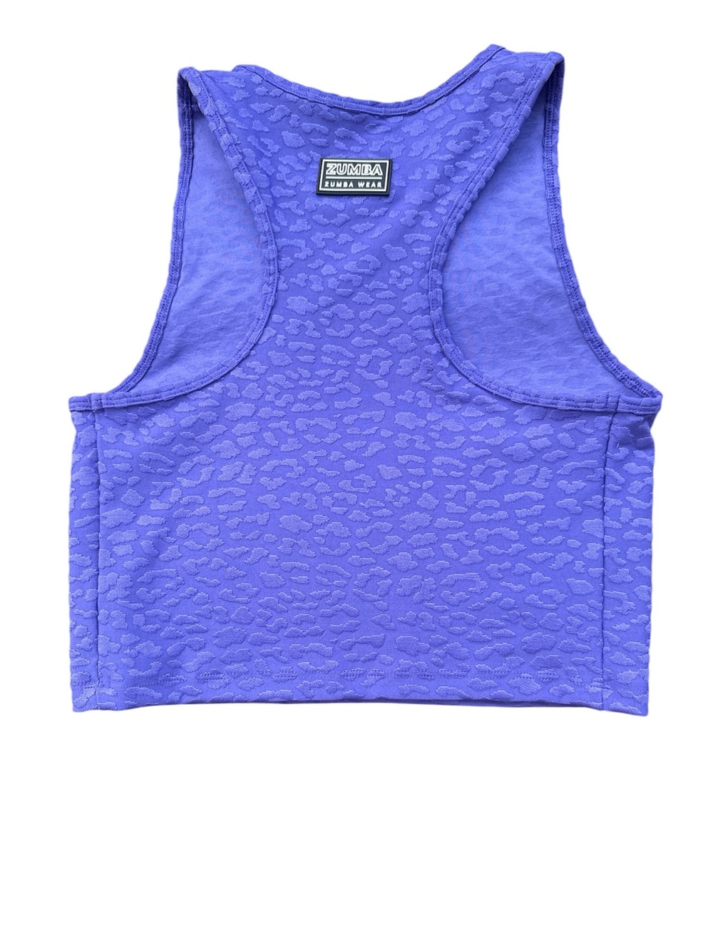 Zumba Purple Textured Racerback Crop Tank - Picture 2 of 2